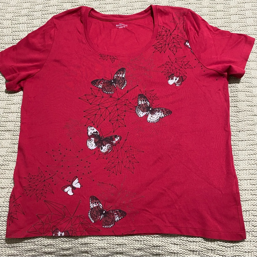 Northern reflections, petite cotton T-shirt